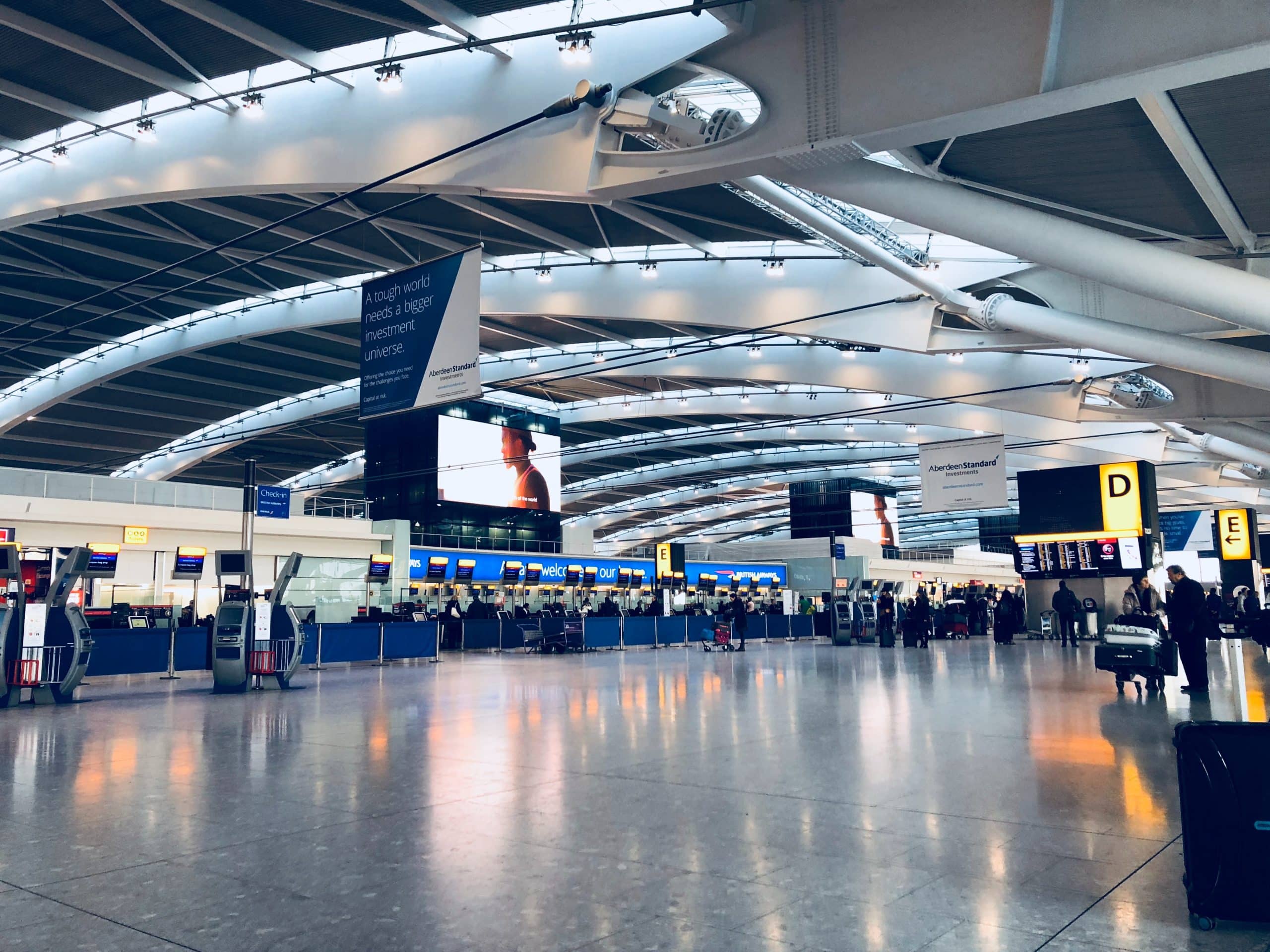 Interior of an airport terminal