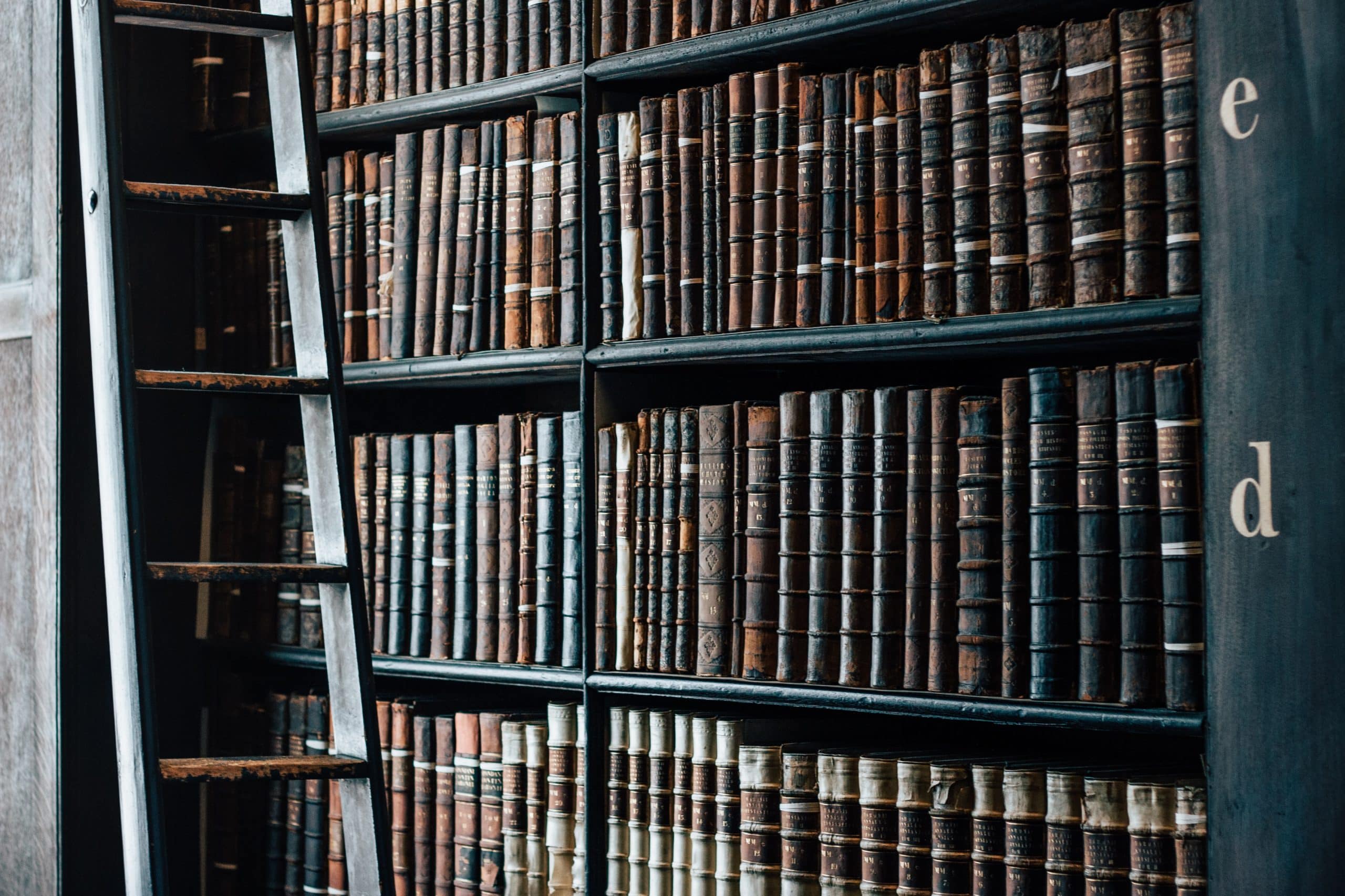 library shelves of old books representing various bills and laws