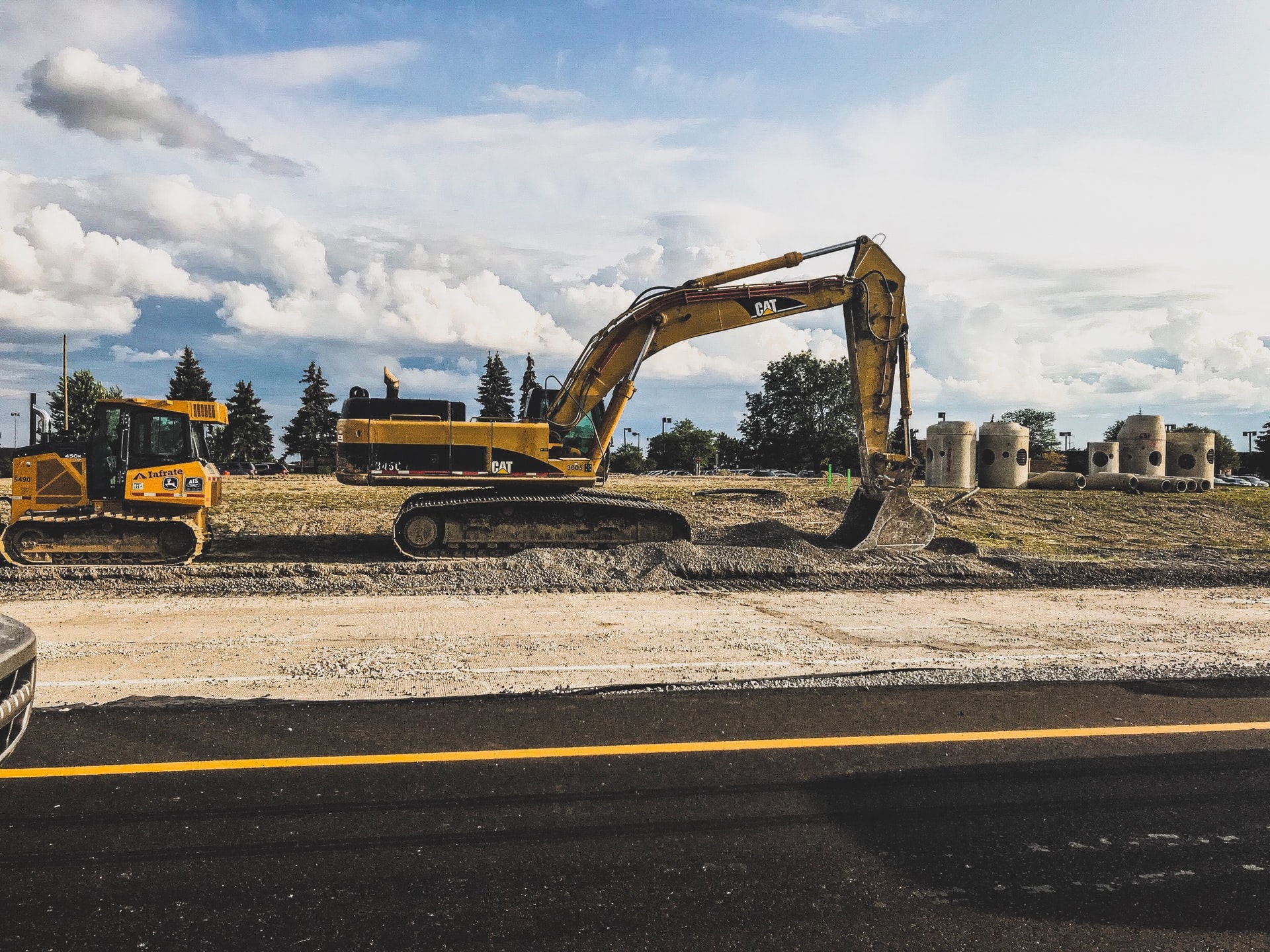 An empty construction site representing a shut down of non-essential construction work due to COVID-19