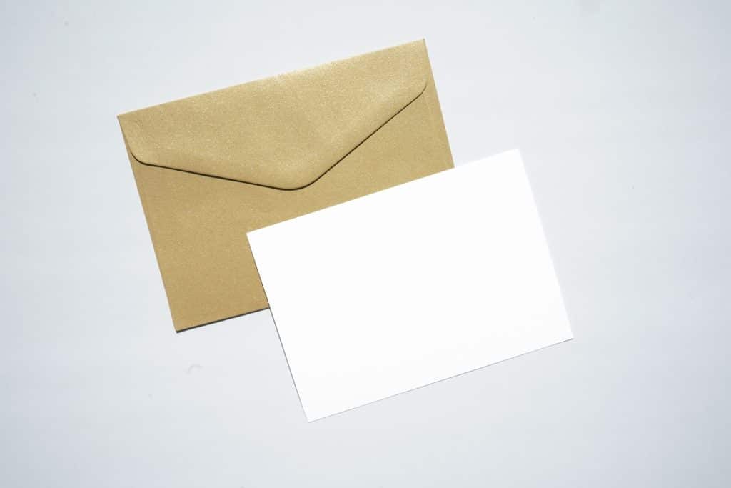 Letter and envelope