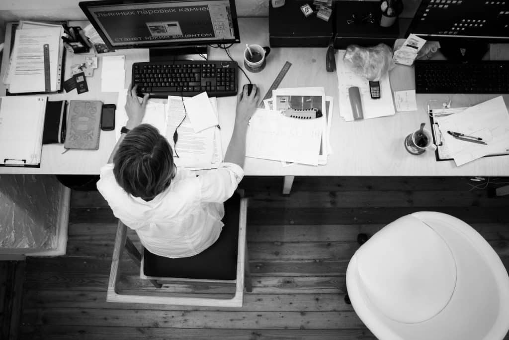 Person working on computer