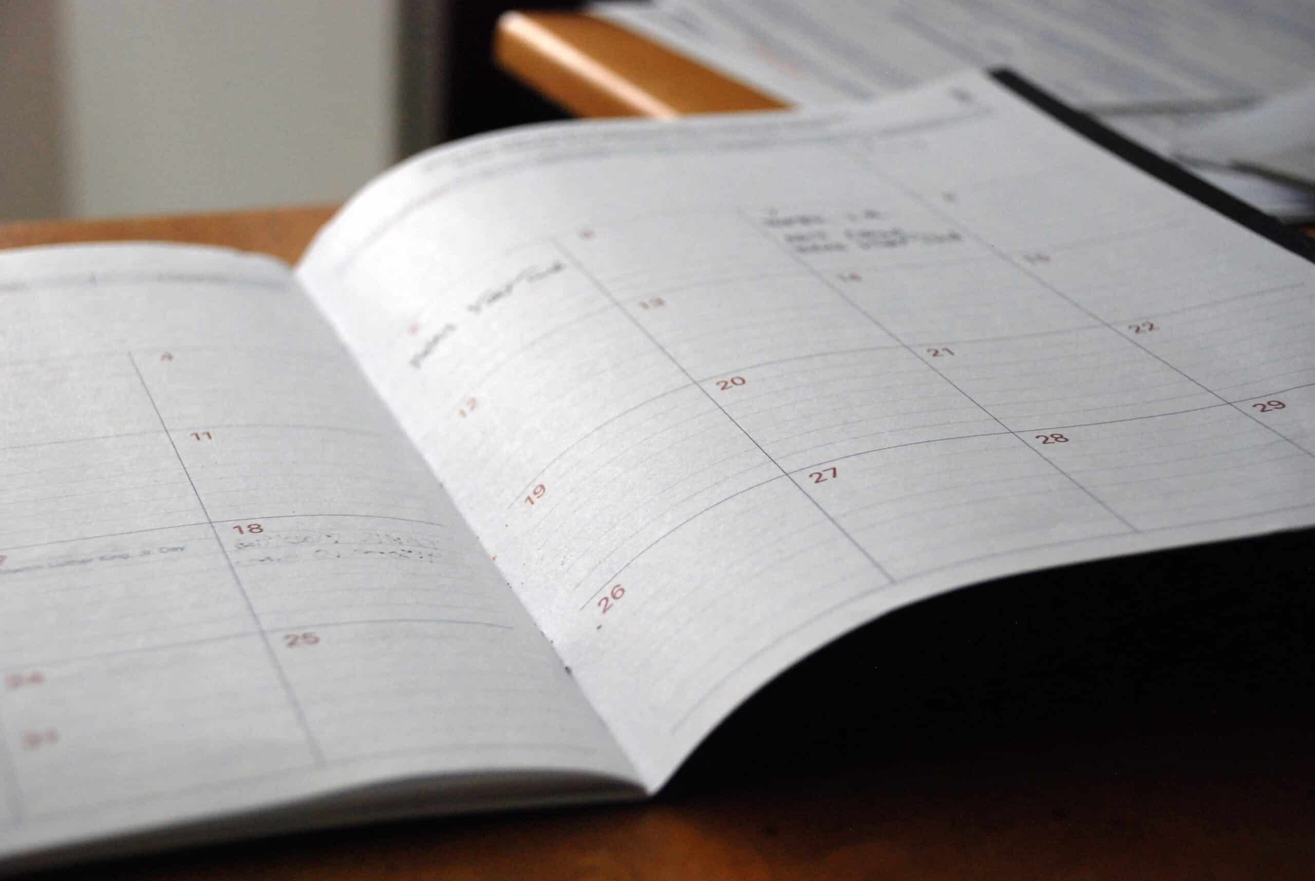 Calendar representing wrongful termination and bad faith resulting in costly damages